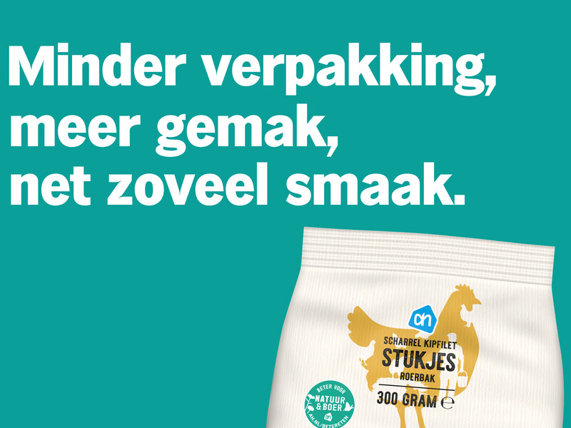 60% minder verpakking: Albert Heijn verpakt kip van bak naar zak
